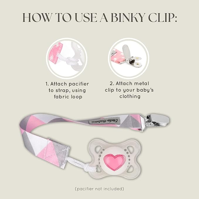 Dodo Babies Burp Cloths for Babies 5-Pack - 19 x 9 in - Pink & White - 5 Contoured Cloths, 2 Pacifier Clips & Case - Soft Cotton & Fleece Absorbent Design - Girls & Boys