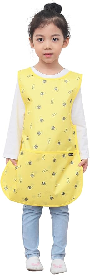 Kids Painting Apron – Waterproof Art Smock for Toddlers & Preschoolers, Messy Play, Baking, Crafts, Cooking, Mealtime