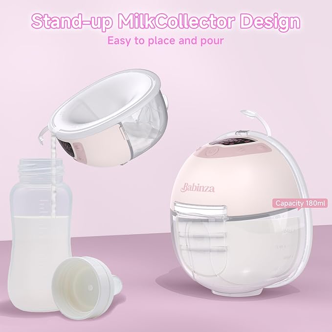 Breast Pump Hands Free, Wearable Breastfeeding Pump with 3 Modes & 9 Levels, Portable Electric Breast Pump with 17/19/21/24MM Flange, LED Display, Leak-Proof Design, 2 Pack (Pink, M)