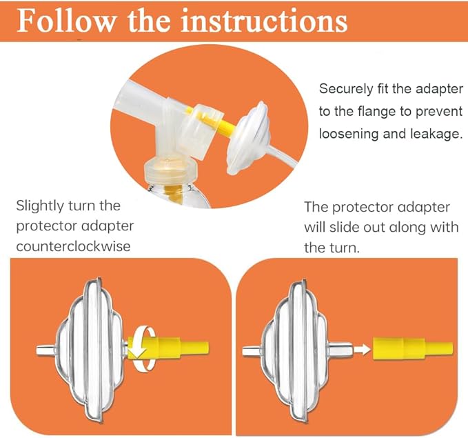 PumpMom-us Backflow Adapter for Spectra S1 S2 Pump to Use Medela Flanges and Bottles, Connects Between Medela Breastshield and Spectra Backflow Protector (Not for Flex Connectors)