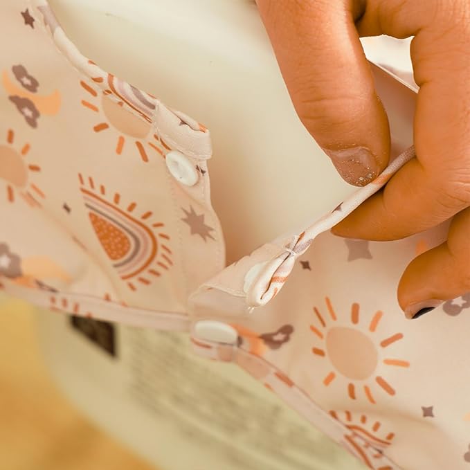 Long Sleeve Baby Bib - Mess-Proof Feeding Bibs for Babies - Adjustable, Waterproof, and Highchair/Table Attachment