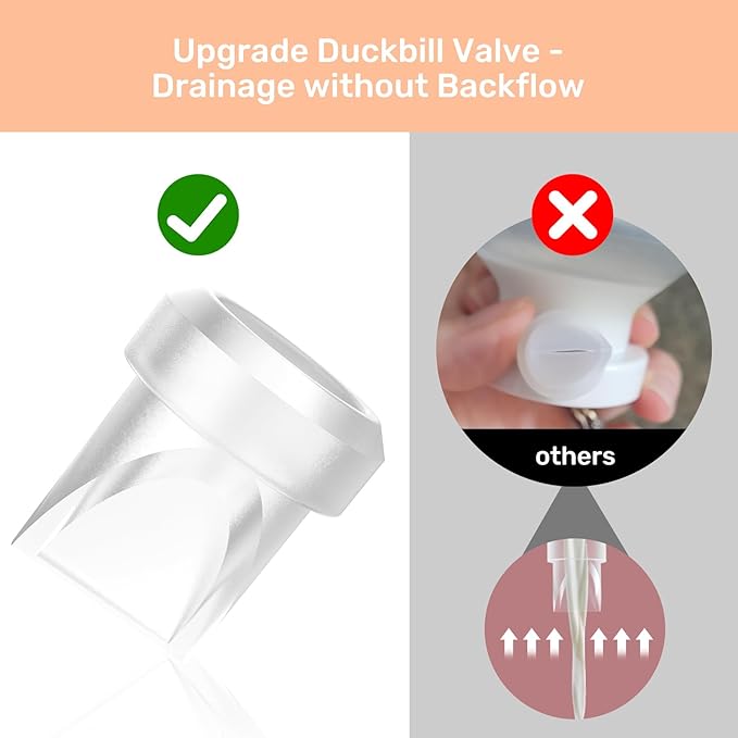 8Pcs Duckbill Valves Compatible with Momcozy M5 Wearable Breast Pump, Replacement Pump Parts Accessories for Momcozy V1/V2 Hands Free Breast Pumps, Same as Original Mom Cozy Parts