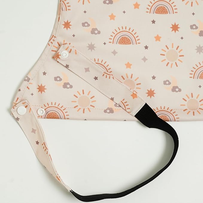 Long Sleeve Baby Bib - Mess-Proof Feeding Bibs for Babies - Adjustable, Waterproof, and Highchair/Table Attachment