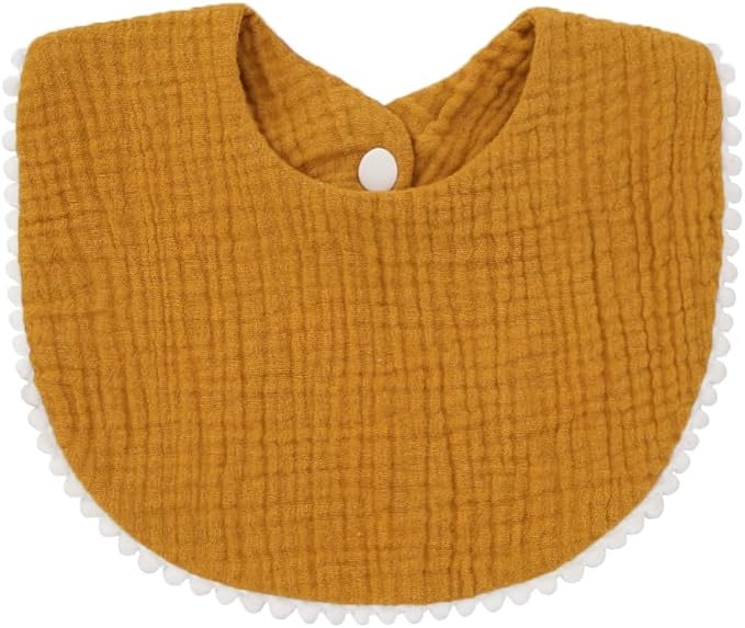 Nishine 6 PACK Muslin Baby Drooling Bibs for Unisex Boys Girls Cotton Absorbent Feedig Teething Bandana Drool Bibs Scarf Bibs