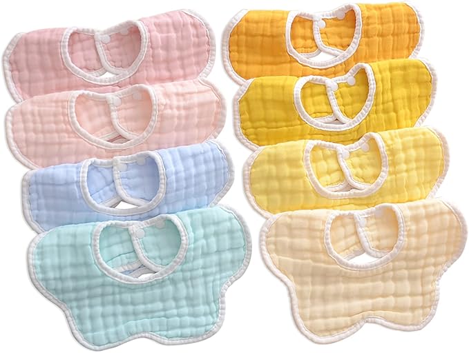 Baby Bibs Muslin Drool Teething Drooling Bibs for Baby Girl Boy Muslin Cotton