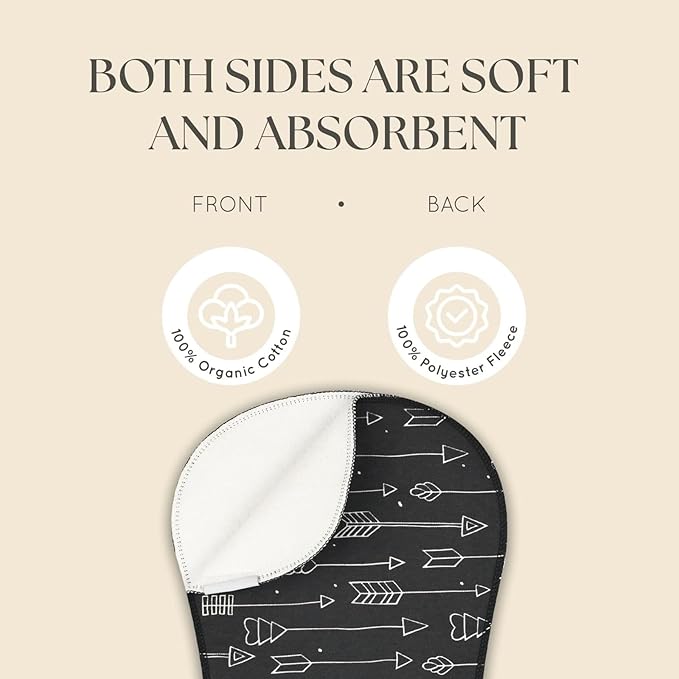 Dodo Babies 5-Pack Baby Burp Cloths - Soft Absorbent & Neutral Burp Cloths - Contoured Shoulder Fit & Baby Boy Essentials - Includes Pacifier Case & Pacifier Clip - Blue Grey Black, 2 Clips & 1 Case