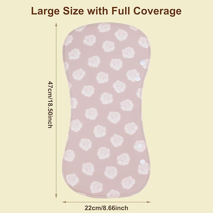 2-in-1 Burp Cloths and Baby Bibs - 6 Pack Large Super Absorbent Soft Cotton Burping Cloths for Spit Up, 3 Layers Thick Baby Burp Rags for Girls & Boys