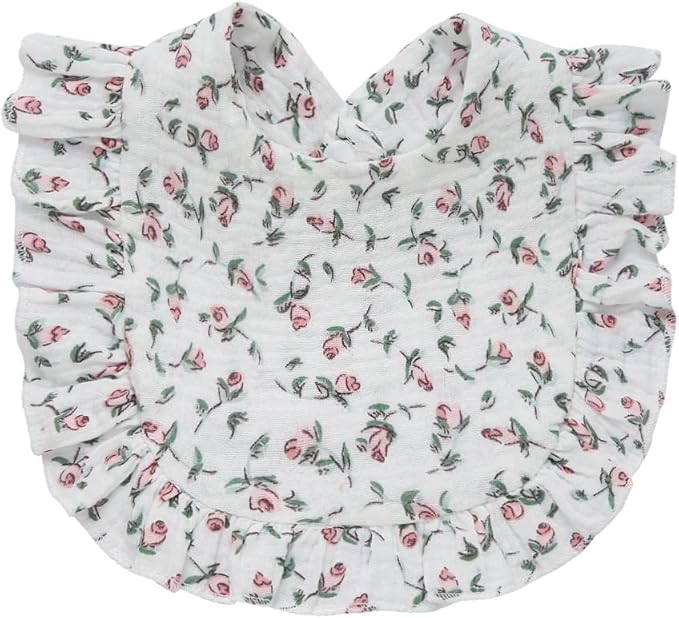 4 PACK Solid Muslin Baby Drool Bibs Set for Unisex Boys Girls Cotton Adjustable Teething Feeding Drooling Bibs