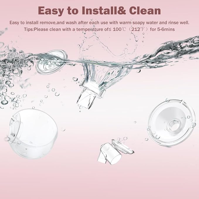 One Full Set Milk Collector Cup 27mm Only Compatible with Momcozy S12 Pro/S9 Pro Breast Pump NOT for S9/S12, S12 Pro/S9 Pro Wearable Breast Pump Replacement Parts with 27mm Flange