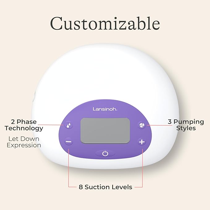 Lansinoh Oh Baby Newborn Essentials Kit – Signature Pro Double Electric Breast Pump with 25mm Flanges, 2 Feeding Bottles + 4 Count 5 oz Anti-Colic Baby Bottles with Newborn Flow Silicone Nipples