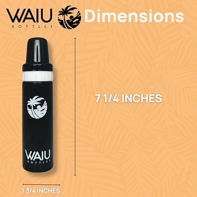 Waiu Insulated Stainless Steel Baby Bottle BPA-Free | Keeps Drinks Hot for 8 Hours, Cold for 24 Hours | 4 oz. (Black)