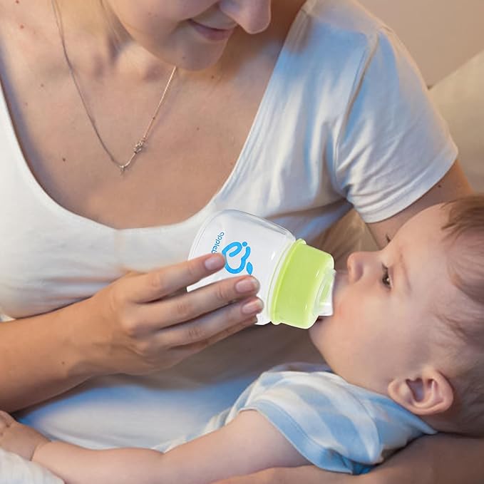 Kisangel 9pcs Mini Baby Bottles Plastic Feeder Bottles Infant Cereal Bottle for Baby Milk Feeding Juice Hardness