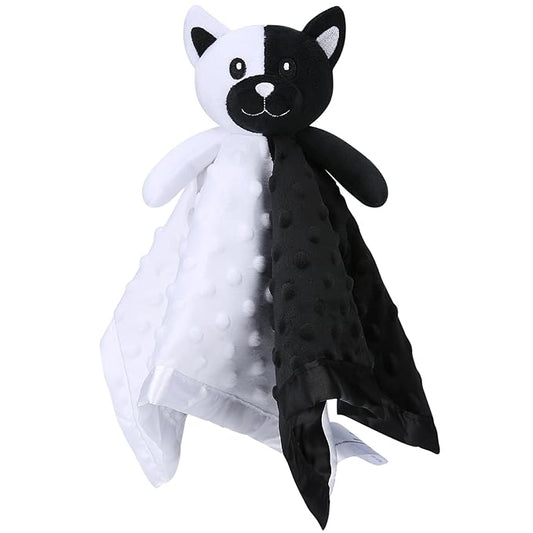 Pro Goleem Cat Loveys for Babies, Soft Security Blanket High Contrast Baby Toys for Newborn Stuffed Animals Baby Gifts for Boys and Girls, 16 Inch