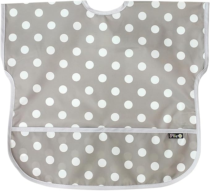 Short Sleeve Waterproof Bib for Toddlers – Feeding Apron for Mealtime, Daycare, Self-Feeding & Messy Play, Baby Bib