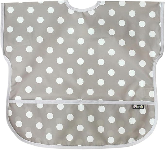 Short Sleeve Waterproof Bib for Toddlers – Feeding Apron for Mealtime, Daycare, Self-Feeding & Messy Play, Baby Bib