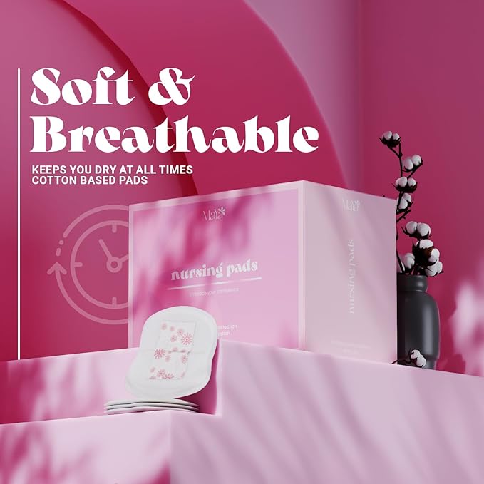 Maya by Biopure Disposable Nursing Pads for Breastfeeding | Ultra Absorbent Disposable Breast Pads with 5-Layer Protection for Breastfeeding and Pumping Moms | Individually Wrapped (400 Count)