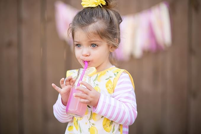 BapronBaby Fresh Lemon Bapron - No Neck Tie Safer Bib for Baby & Toddler - Soft Waterproof Stain Resistant - Machine Washable - Sz Preschool 3-5yrs