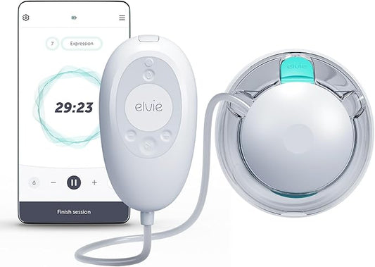 Elvie Stride 2 Hospital-Grade, App-Controlled Single Breast Pump - Hands-Free, Wearable, Ultra-Quiet & Electric with 10-Settings & Rechargeable