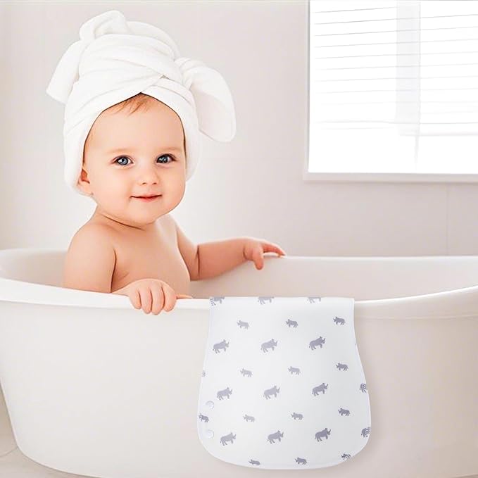 2-in-1 Burp Cloths and Baby Bibs - 6 Pack Large Super Absorbent Soft Cotton Burping Cloths for Spit Up, 3 Layers Thick Baby Burp Rags for Girls & Boys