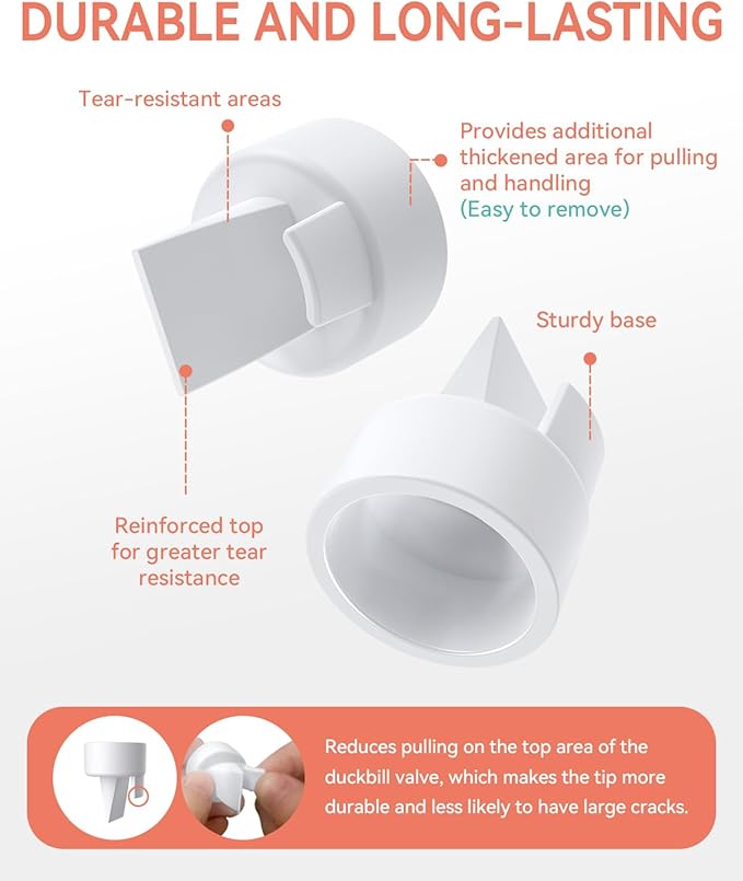 Breast Pump Parts Compatible with Spectra S1,S2,S9 Plus, Replacement Kit for Spectra Pump Parts 2PC Include 24 mm Flange, Duckbill Valve, Tube,Bottle, Backflow Protector, Not Original Accessories