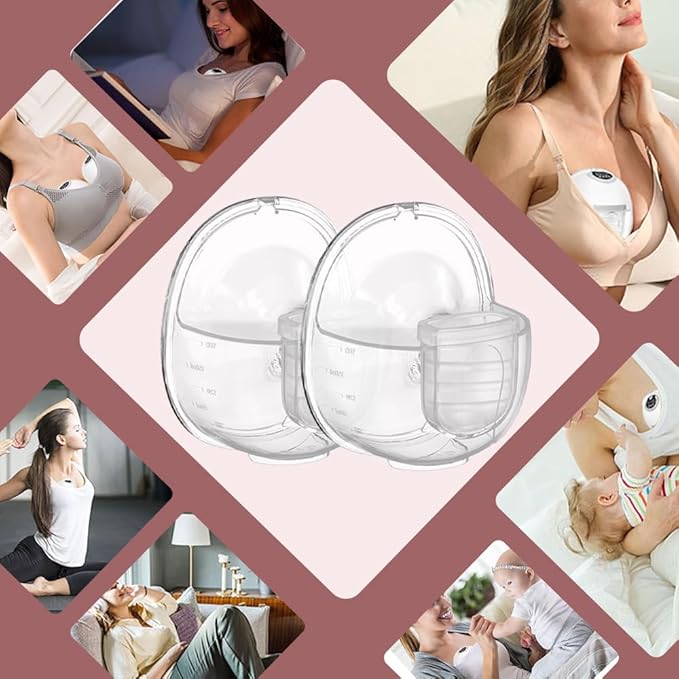 Two Full Sets Breast Pump Parts with 24mm Flange Compatible with Lansinoh Discreet Duo/NCVI/Nuliie/NICEGREEN Life/Zooawa S32 Breast Pump Replacement Parts,S32 Pump Parts,Extra Duckbill Valve&Diaphragm