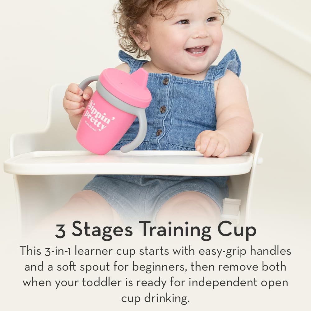 Sippy Cup by Bella Tunno, Silicone Training Cup with Transition Handles for Infants, Toddlers & Kids, Babies 6-12 Months & Toddlers 1-3 Years, Boys & Girls, The Legend, 8 oz