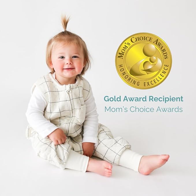 Tealbee Dreamsuit Toddler Sleep Sack with Feet – Walker Sleep Bag with Legs, Rayon made from Bamboo, Summer 0.8 TOG, 2-Way Zipper, 3T-4T - Checkered