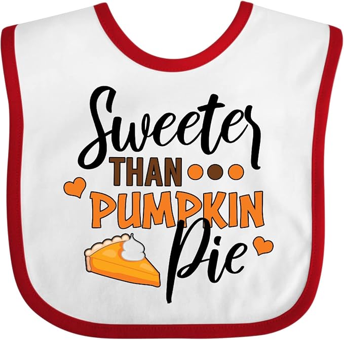 inktastic Thanksgiving Sweeter Than Pumpkin Pie Baby Bib