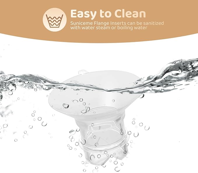 Flange Inserts 15mm Compatible with Medela/Spectra/TSRETE/Elvie/Momcozy/Bellababy Breast Pump 24mm Shields/Flanges, Reduce 24mm Nipple Tunnel Down to 15 mm, 4PCS