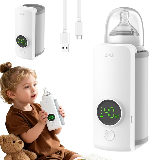 Solve The Milk Warming Dilemma Portable Bottle Warmer Requires no Water Rapid Heating with no Waiting 5-Hour Extended Heat Retention with Precise Temperature Control Enjoy Comfortable Feeding Anytime