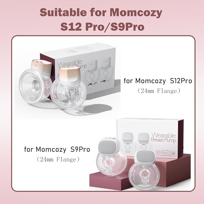 2pcs Duckbill Valves and 2pcs Silicone Diaphragm Compatible with Momcozy S12 Pro/S9 Pro Wearable Breast Pump Accessories,Mom Cozy Breast Pump Replacement Accessories