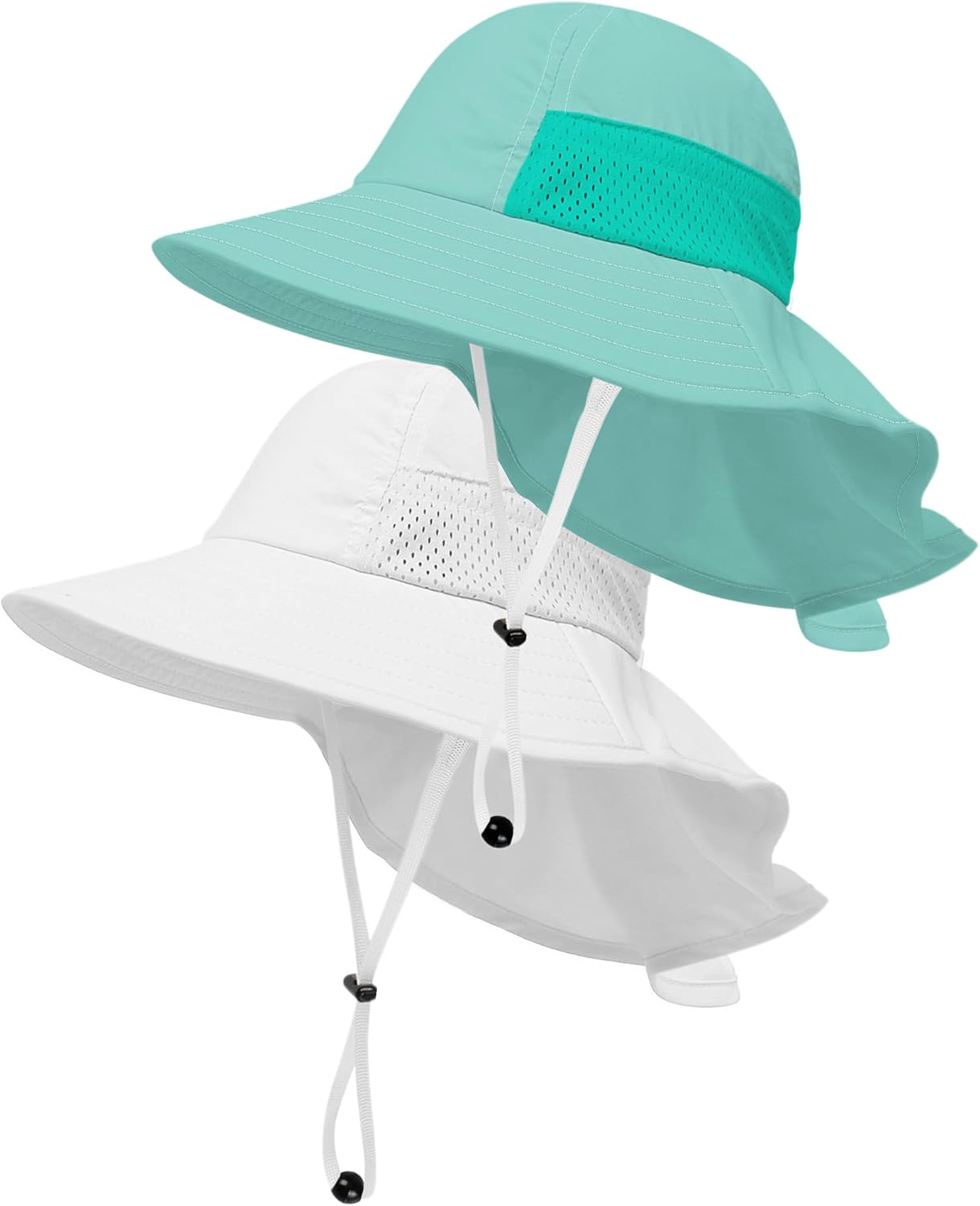 Toddler Baby Sun Hat Kids Summer UPF 50+ for Boys Girls Adjustable Beach Hats with Bucket Wide Brim Age 1-7 Years
