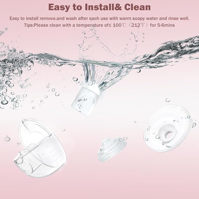 One Full Set Collector Cup Only Compatible with Momcozy M5 Breast Breast Pump Replacement Accessories, Full Breastpump Parts with 24mm Flange,Collector,Duckbill Valves,Diaphragm