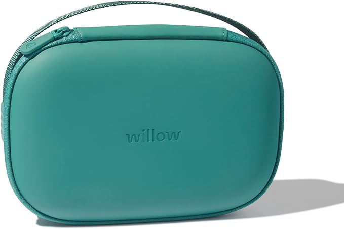 Willow Breast Pump Carrying Case, Teal, Use with Hands Free Wearable Breast Pumps, Ultra Durable Hard Shell Breast Pump Case with Removable Tray, Compact and Discreet