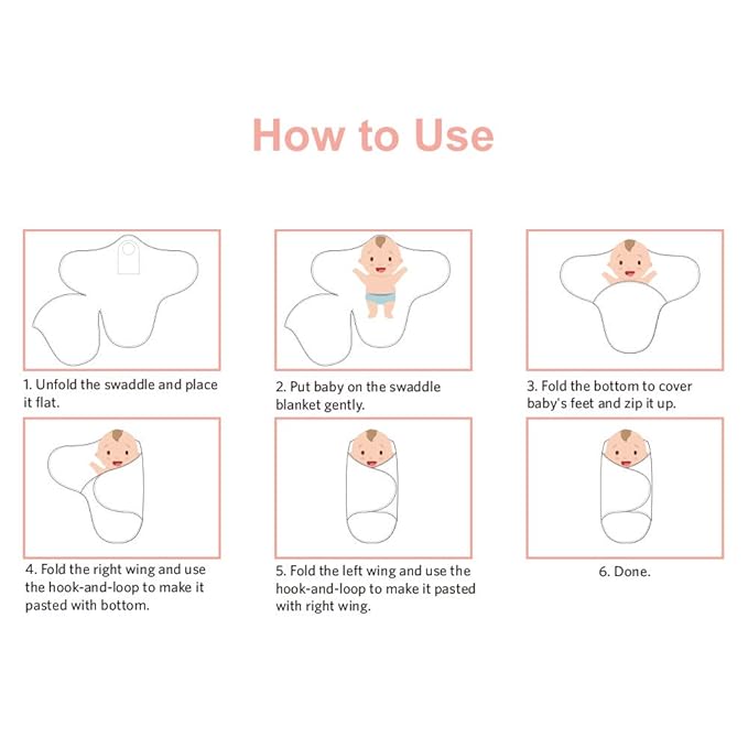 Premium Soft Cotton Baby Swaddle Blankets, Unisex Baby Blanket Wrap for Newborn Baby Boys Girls, Skin Friendly Wearable Swaddling Sleep Sack Calms Startle Reflex (Button, Peachpink, 3-6 Months)