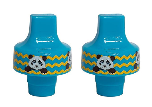 Refresh-a-Baby Bottle Top Spout Adapter – Reusable, Easily Convert Any Bottle into a Spill-Proof Sippy – Perfect for Travel & Everyday Use, BPA-Free, Dishwasher Safe - Pack of 2 (Panda)