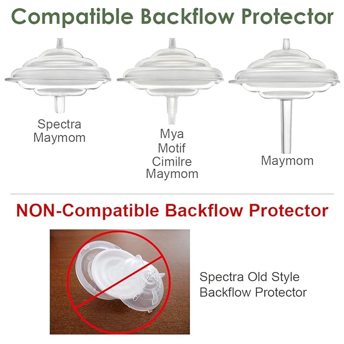 Maymom Pump Parts Compatible with Spectra S1 Spectra S2 Spectra Incl Duckbill Valve Replace Spectra Duckbill Valve Spectra S2 Replacement Parts Not Original Spectra Pump Parts (6 Duckbill 4 Membrane)