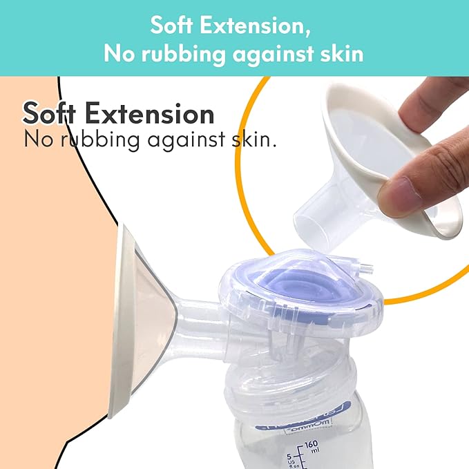 2 Count of 13mm Breast Pump Flanges Compatible with Medela/Lansinoh ComfortFit, Replace Medela PersonalFit Breast Shields, Accessories for Pump in Style Symphony Swing Harmony Freestyle Pump Parts