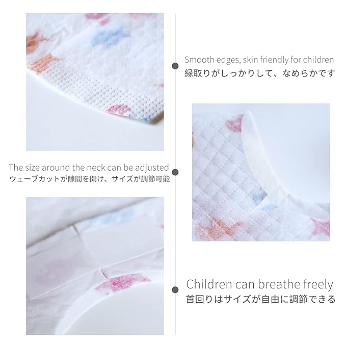 Baby and Infant Disposable Travel Bibs - Soft, Leakproof, for Toddlers Babies, Feeding, Traveling, (60PCS) Fish
