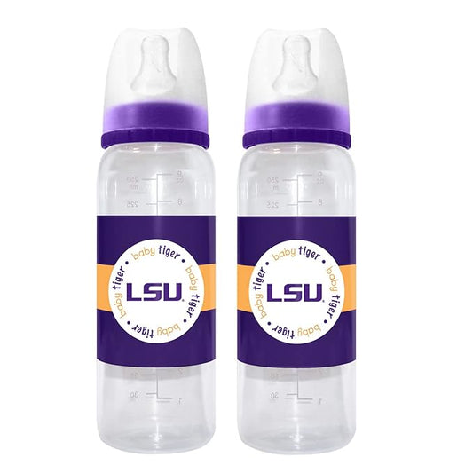 Baby Fanatic Baby Bottle - LSU Tigers - 9 oz, BPA-Free, Vented, 2 Pack