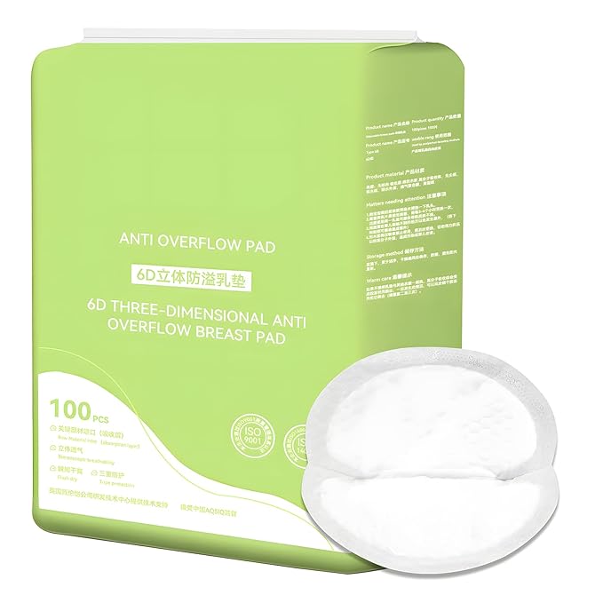 Nursing Pads Disposable, 100 Count Super Absorbent and Keep Dry Breast Pads for Leaking Milk Breastfeeding Moms Essentials