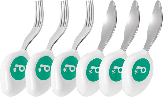 doddl 6-piece Spoon and Fork Set (3 Pairs) - Learn to use Toddler Silverware in Minutes, Toddler Utensils 1 year old & up, Baby Led Weaning Supplies