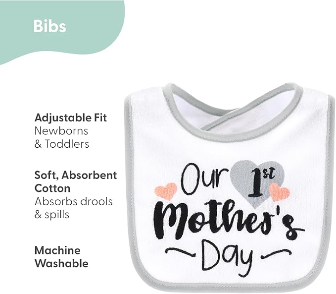 The Peanutshell Baby Boy or Girl Terry Bibs Set of 10-100% Cotton, Soft, Absorbent Baby Bibs, Unisex Toddler Boy or Girl Set, Newborn & Infant - Holiday