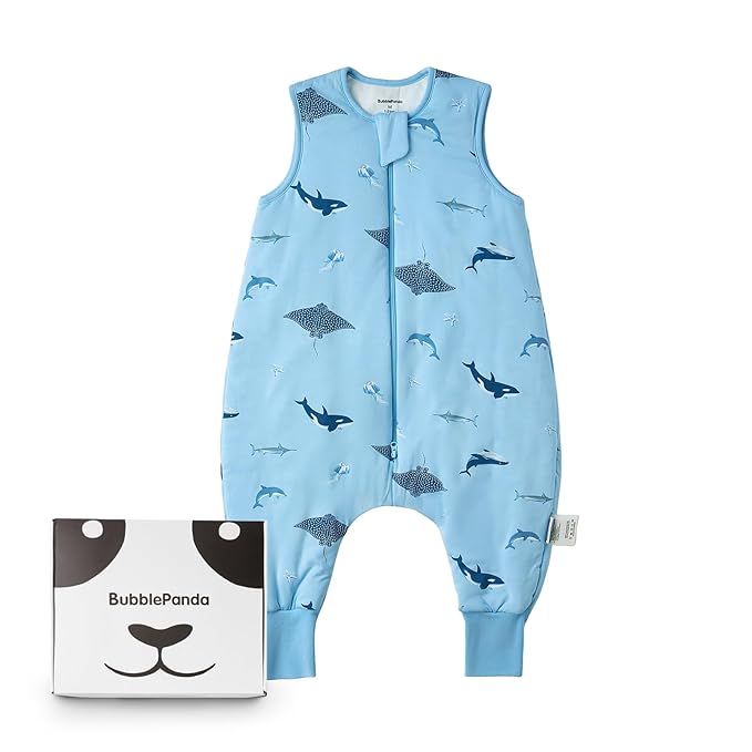 BubblePanda Rayon Made from Bamboo Toddler Sleep Sack with Feet 12-24 Months 1.0 Tog Ultra Soft Toddler Sleeping Sack 1t-2t Sleep Bag Walker Quilted Wearable Blanket with Legs 2-Way Zipper Lightweight