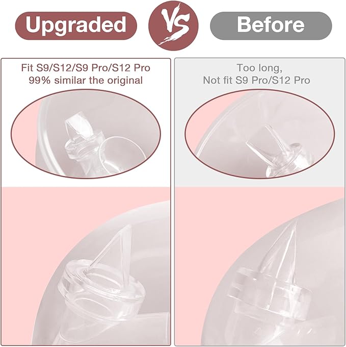 6PCS Breast Pump Replacement Parts Compatible with S9 Pro / S12 Pro / S9 / S12 Wearable Breastpump, momcozy Electric Breast Pumps Replacement Accessories, Breastfeeding Essentials Kit for New Moms