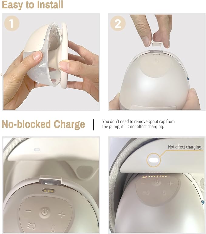 6pcs Replacement Spout Cap for eufy Wearable Breast Pump E/20/E10/S1/S1 Pro, Dustproof, Keep Clean, Prevents Leaks from The Top, Fit for eufy Breast Pump Parts