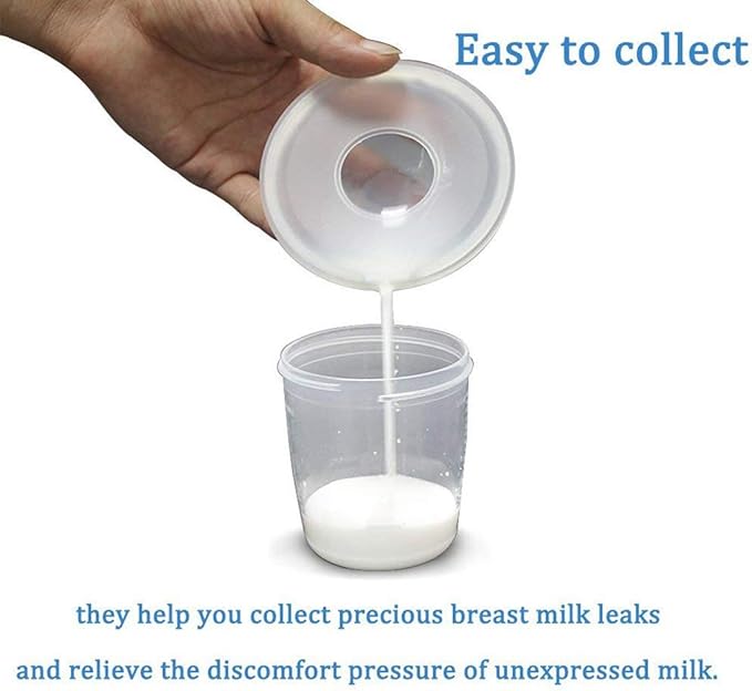 Breast Shells, Milk Saver, Nursing Cups, Nursing Moms to Ease Nipple Pain, BPA-Free and Reusable, Collect Breast Milk Leak (2 Pack)