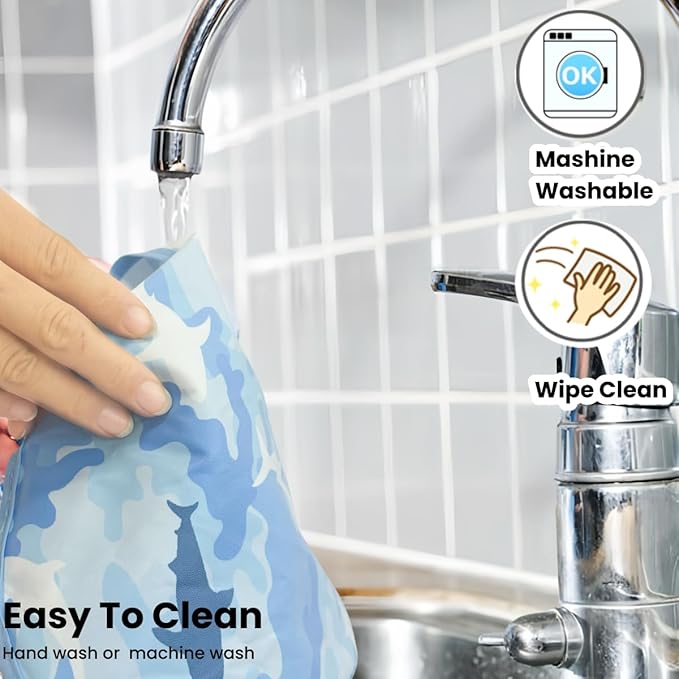 TSD Baby Bibs Waterproof Feeding Bibs 5pack Adjustable Mealtime Poctet Bib for Newborn Toddler Infant Easy Clean Durable Baby Essentials Shower Gift