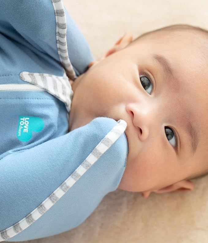 Love to Dream Swaddle UP, Baby Sleep Sack, Self-Soothing Swaddles for Newborns, Get Longer Sleep, Snug Fit Helps Calm Startle Reflex, New Born Essentials for Baby, 1.0 TOG, 5-8.5 lbs, Dusty Blue
