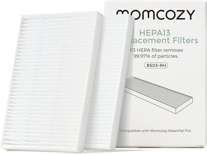 Momcozy KleanPal Pro Air Filter Replacement – 99.97% Effective Filtration for Baby Bottle Washer – Safe & Easy Install – Premium Quality Filter for Cleaner Baby Bottles, 2-Pack